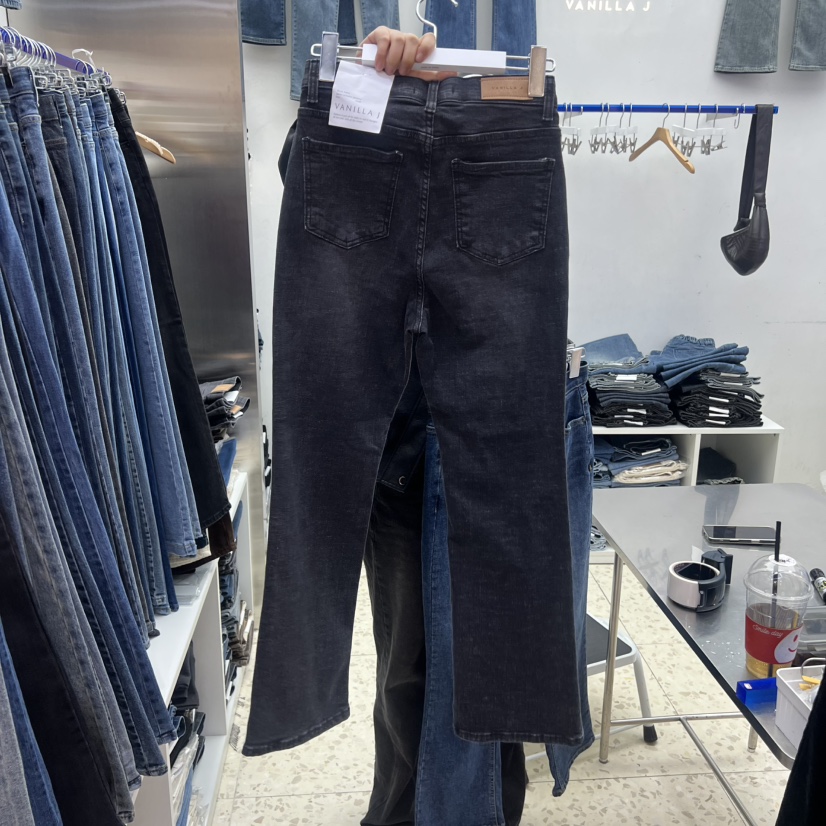VANILLA J韓國代購㊣女士新品熱賣時尚人氣真品推薦牛仔褲VANILLA J牛仔褲
