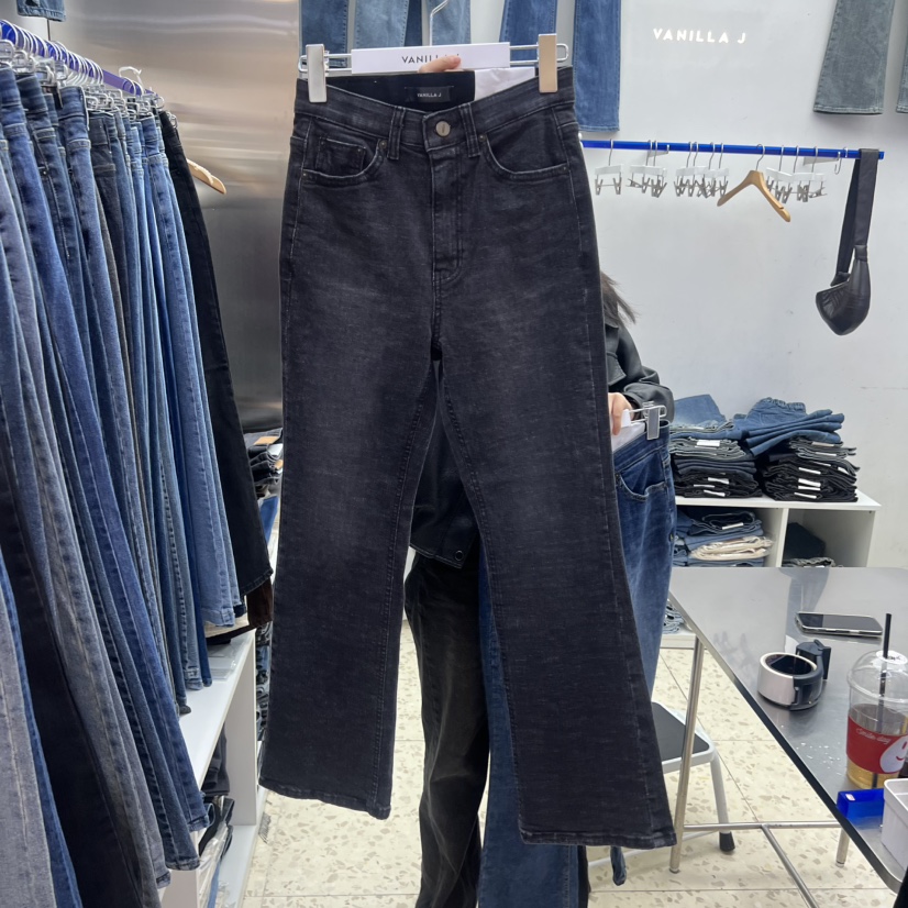 VANILLA J韓國代購㊣女士新品熱賣時尚人氣真品推薦牛仔褲VANILLA J牛仔褲圖色2