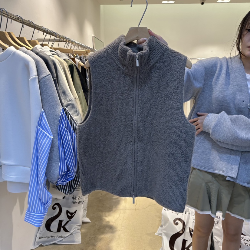 EYEFUL-Q韓國直郵㊣女士新品真品時尚25秋冬推薦人氣馬甲羊毛eyeful馬甲圖色2