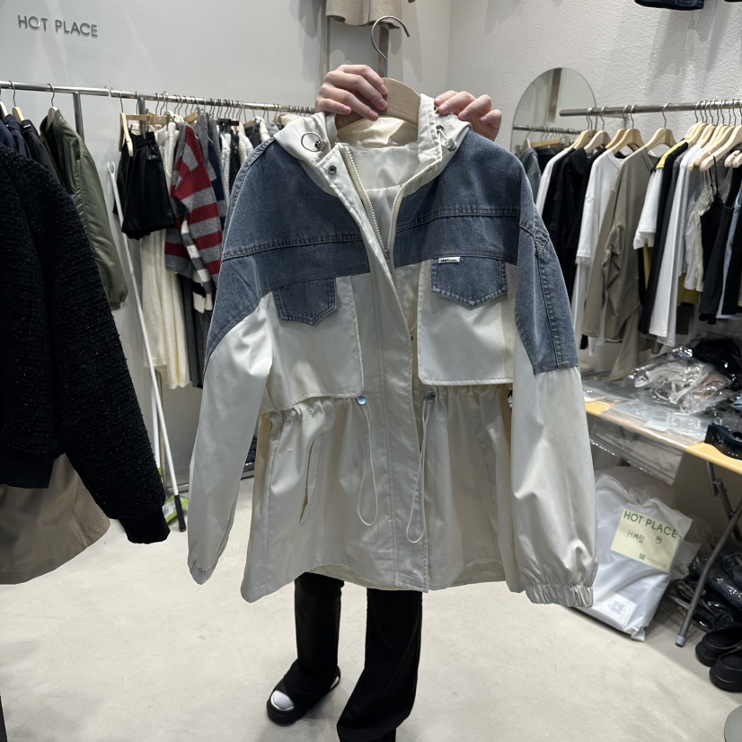 HOT PLACE東大門㊣實拍女裝新品人氣時尚休閑職業夾克拼色HOT PLACE/DREAM GIRIS夾克圖色2