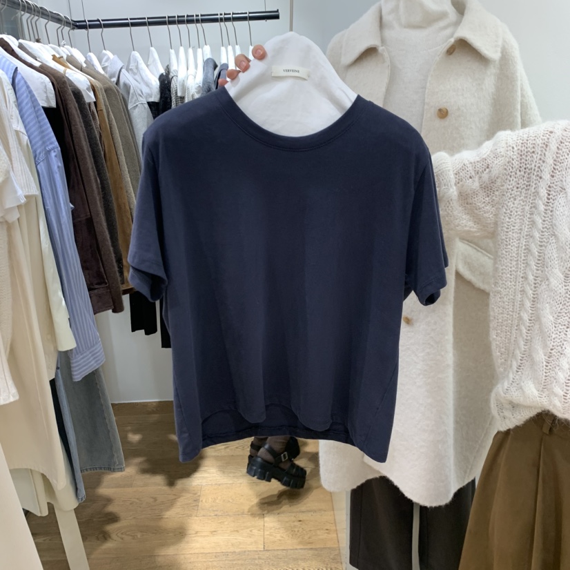 VERVEINE東大門㊣代購女士新品25秋冬真品熱賣時尚T恤短款棉VERVEINET恤