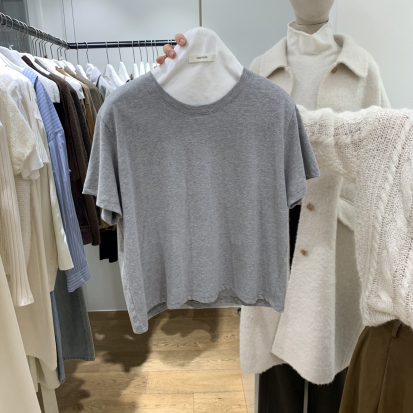 VERVEINE東大門㊣代購女士新品25秋冬真品熱賣時尚T恤短款棉VERVEINET恤圖色2