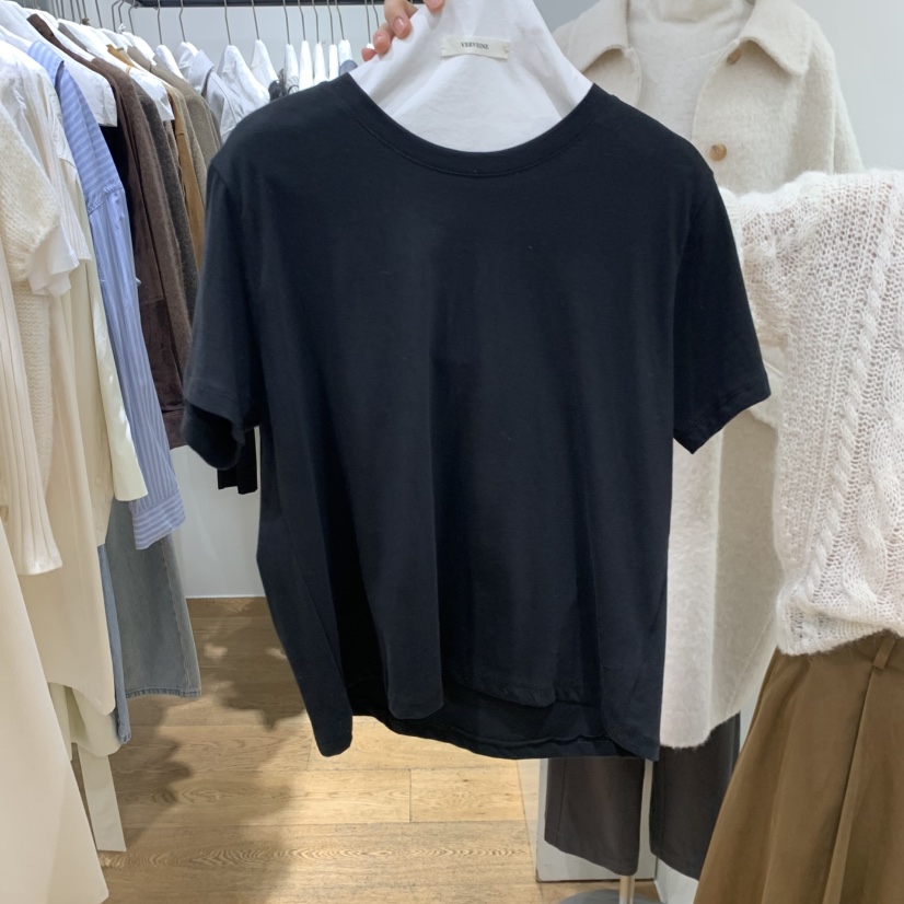 VERVEINE東大門㊣代購女士新品25秋冬真品熱賣時尚T恤短款棉VERVEINET恤圖色3