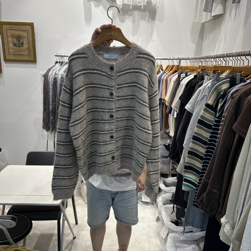 MODS-Q東大門㊣代購女士新品人氣時尚25秋冬針織衫單排扣開衫MODS-Q針織衫