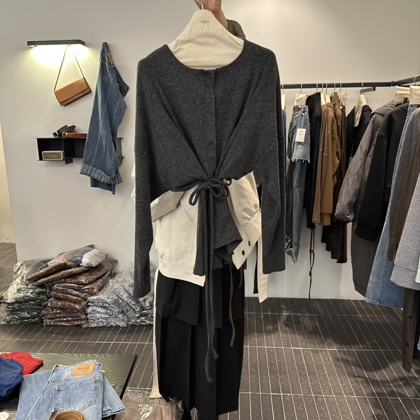 FIND-P韓國代購㊣女裝新品25秋冬職業推薦真品熱賣針織衫羊毛FIND-P針織衫圖色3墨色