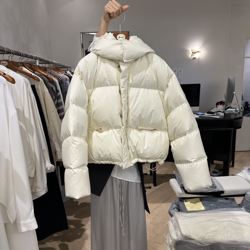 BRUSH-P東大門㊣實拍女裝新款推薦25秋冬短款羽絨服短款連帽絨BRUSH-P短款羽絨服圖色1