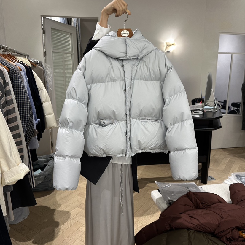 BRUSH-P東大門㊣實拍女裝新款推薦25秋冬短款羽絨服短款連帽絨BRUSH-P短款羽絨服圖色2