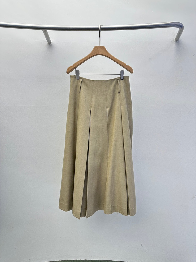 WIDA-P東大門㊣代購女士新品推薦25秋冬職業長裙百褶褶裙長款WIDA/RENEJ長裙