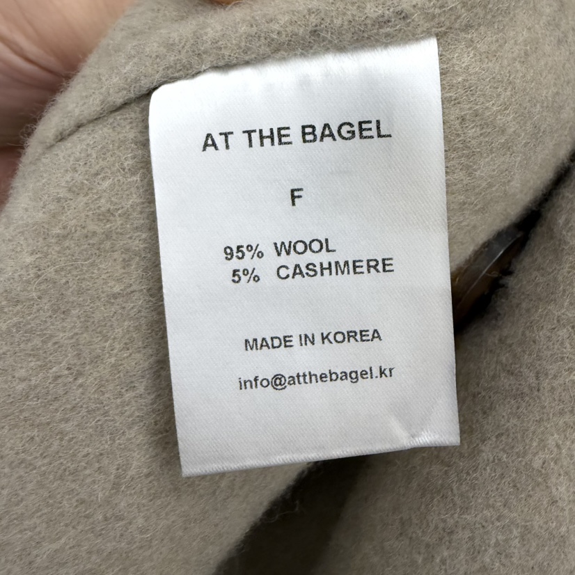 AT THE BAGEL東大門㊣實拍女士新款職業真品25秋冬中長款大衣AT THE BAGEL中長款大衣