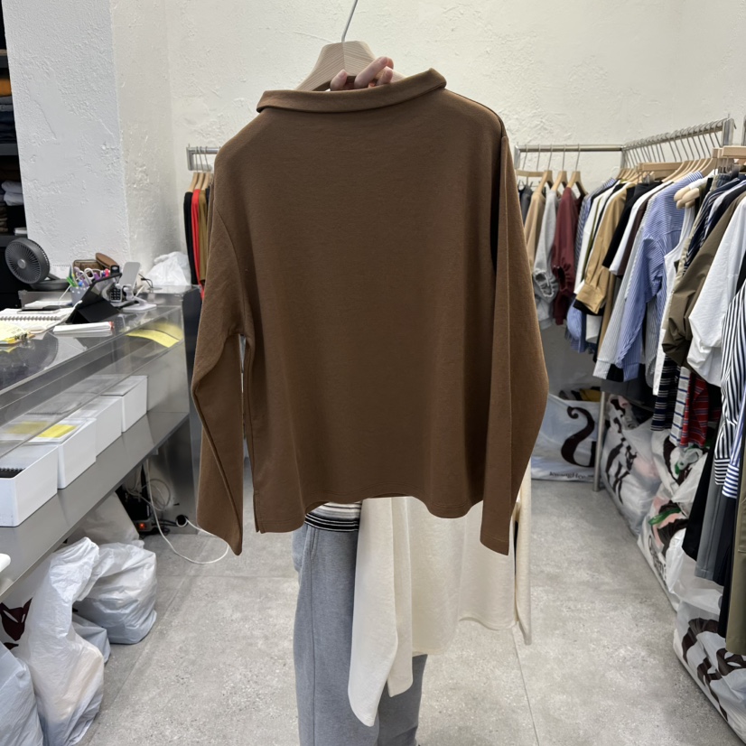 DA YLOG韓國代購㊣女裝新品人氣休閑真品推薦熱賣長袖T恤船領DA YLOG長袖T恤