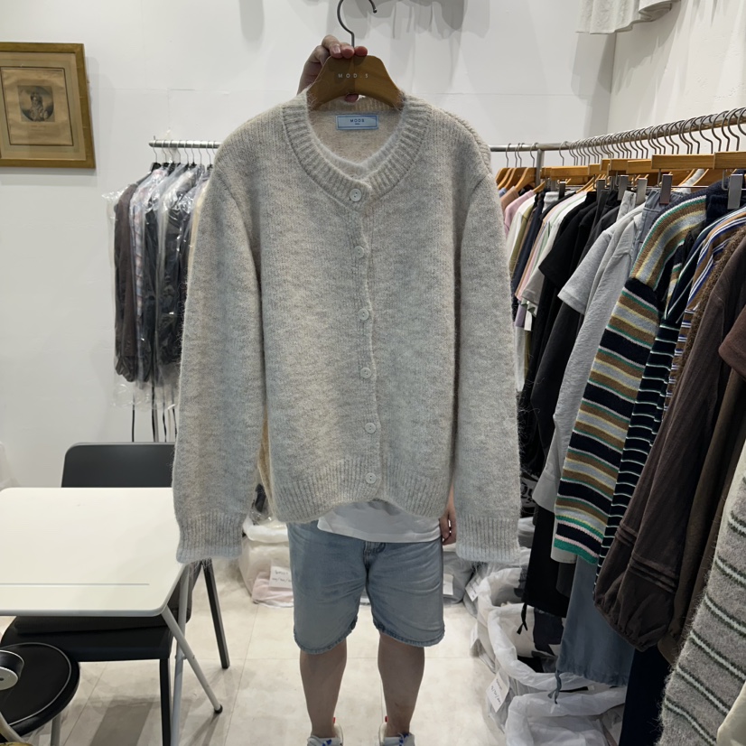 MODS-Q東大門㊣實拍女士新品時尚熱賣職業25秋冬毛衣假兩件開衫MODS-Q毛衣