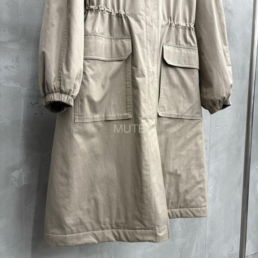 MUTE-P東大門㊣實拍女士新款25秋冬真品人氣休閑時尚長款風衣MUTE長款風衣