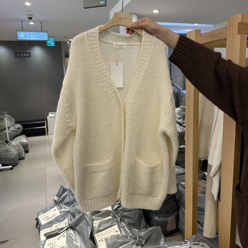 ROUNDER韓國代購㊣女裝新品休閑真品推薦熱賣人氣25秋冬毛衣口袋ROUNDER毛衣