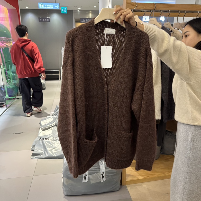 ROUNDER韓國代購㊣女裝新品休閑真品推薦熱賣人氣25秋冬毛衣口袋ROUNDER毛衣圖色3
