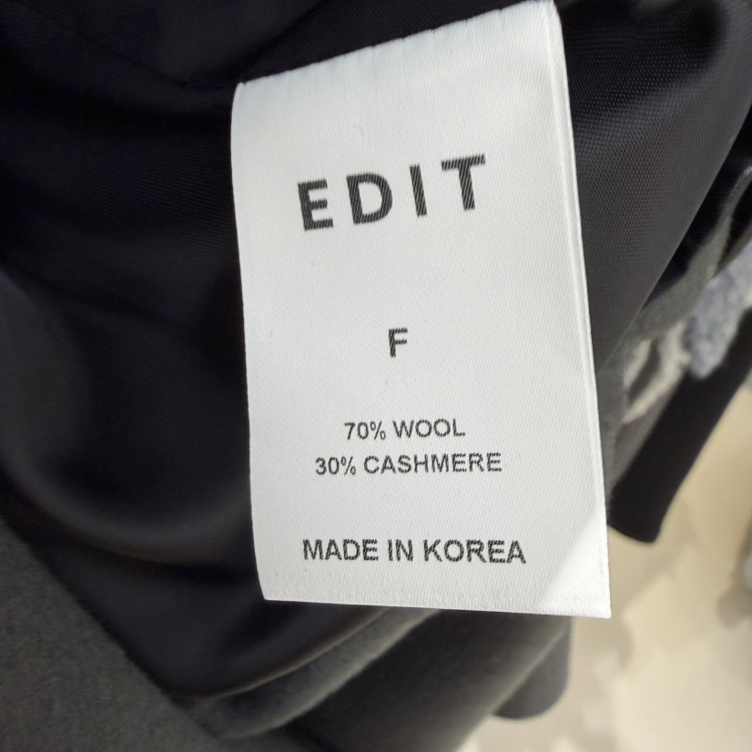 EDIT東大門㊣實拍女士新品真品推薦時尚休閑人氣中長款大衣EDIT中長款大衣
