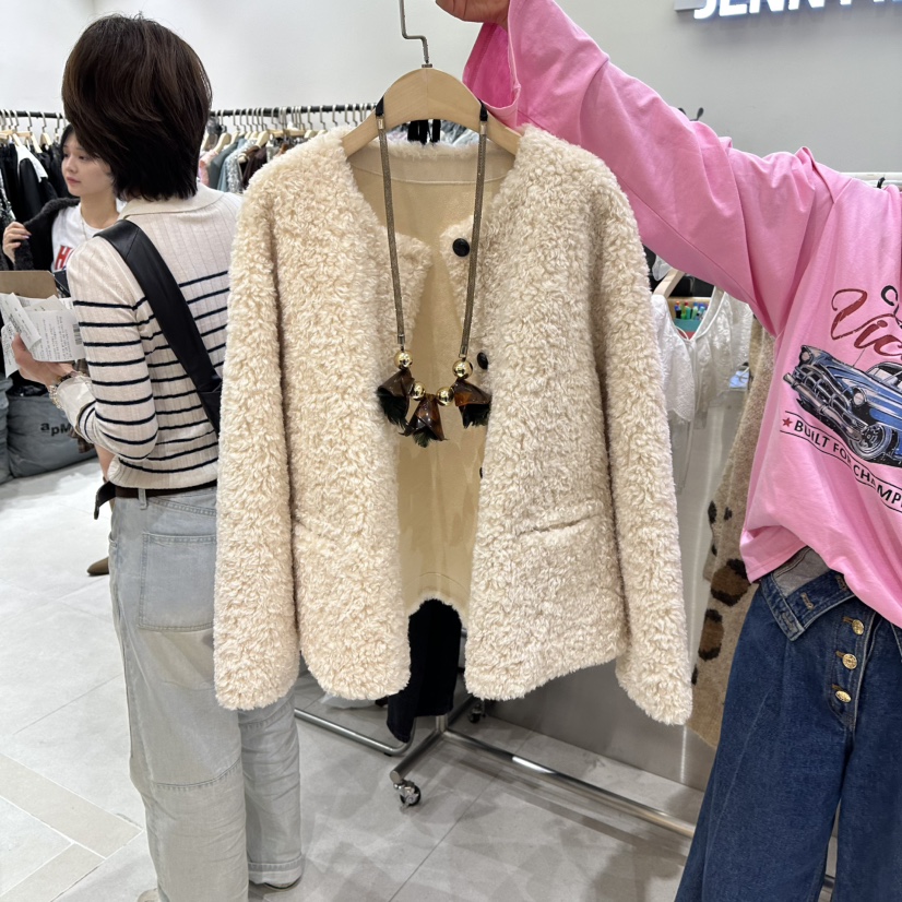 JENNY 1976韓國代購㊣女士新款休閑時尚推薦夾克不含項鏈羊毛JENNY 1976夾克