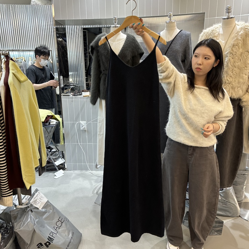 ALEGRE東大門㊣實拍女裝新款職業休閑時尚真品25秋冬連衣裙羊毛ALEGRE連衣裙圖色2