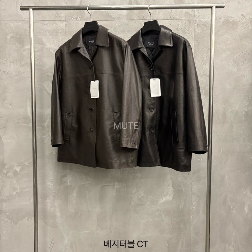 MUTE-P東大門㊣代購女裝新款推薦人氣時尚25秋冬熱賣真品皮衣MUTE皮衣