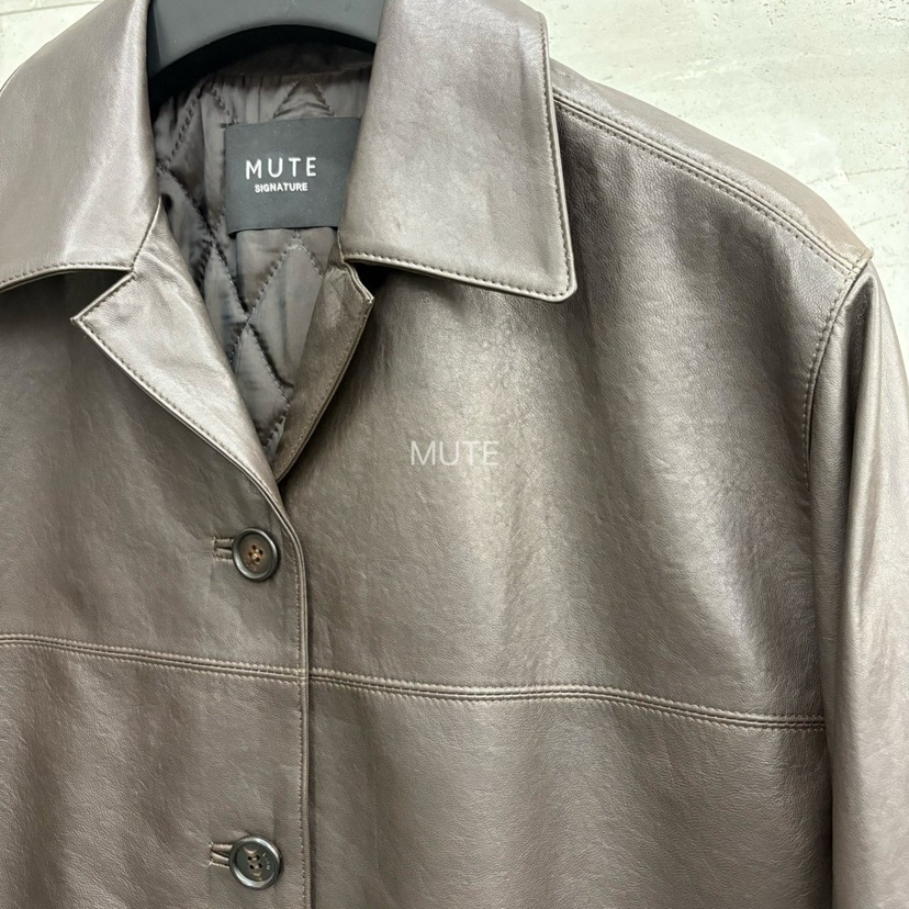 MUTE-P東大門㊣代購女裝新款推薦人氣時尚25秋冬熱賣真品皮衣MUTE皮衣
