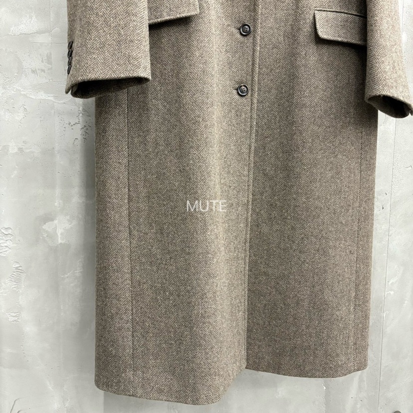 MUTE-P韓國代購㊣女士新品休閑時尚25秋冬人氣職業中長款大衣MUTE中長款大衣