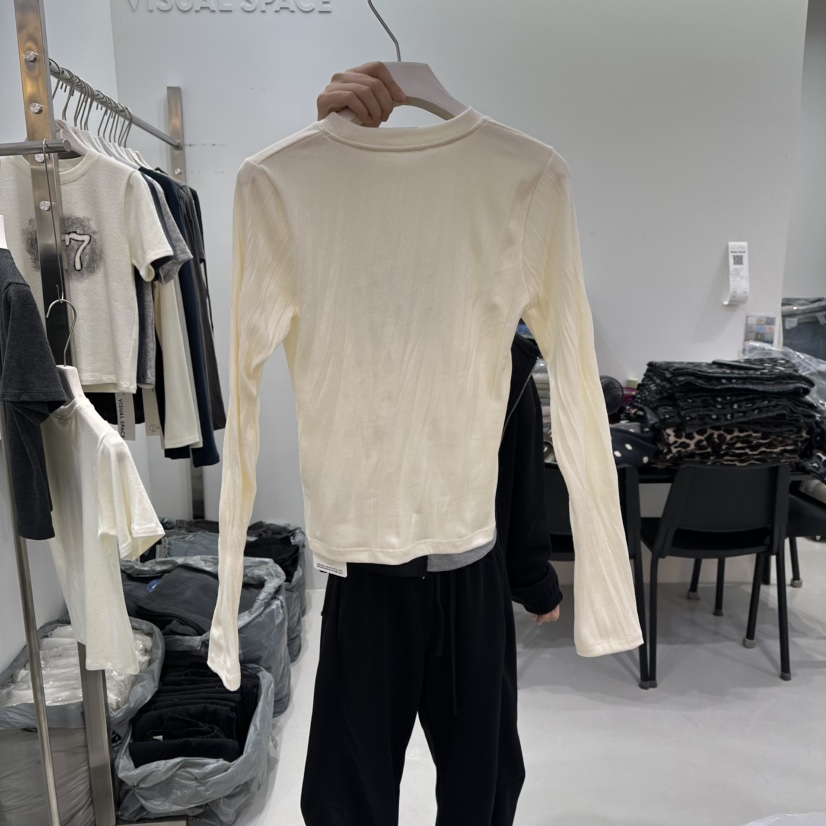 VISUAL SPACE東大門㊣代購女士新品時尚熱賣真品人氣長袖T恤VISUAL SPACE長袖T恤