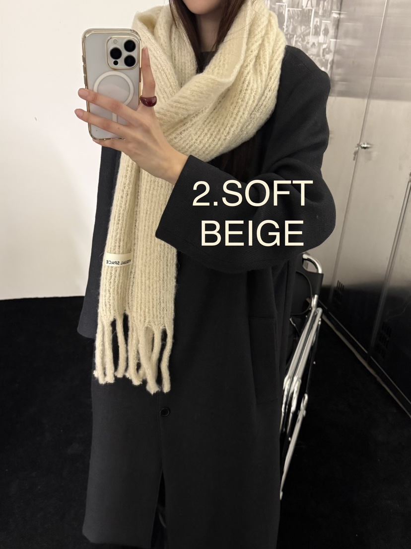 VISUAL SPACE韓國直郵㊣女士新款職業25秋冬休閑圍巾披肩圍巾VISUAL SPACE圍巾/披肩圖色2
