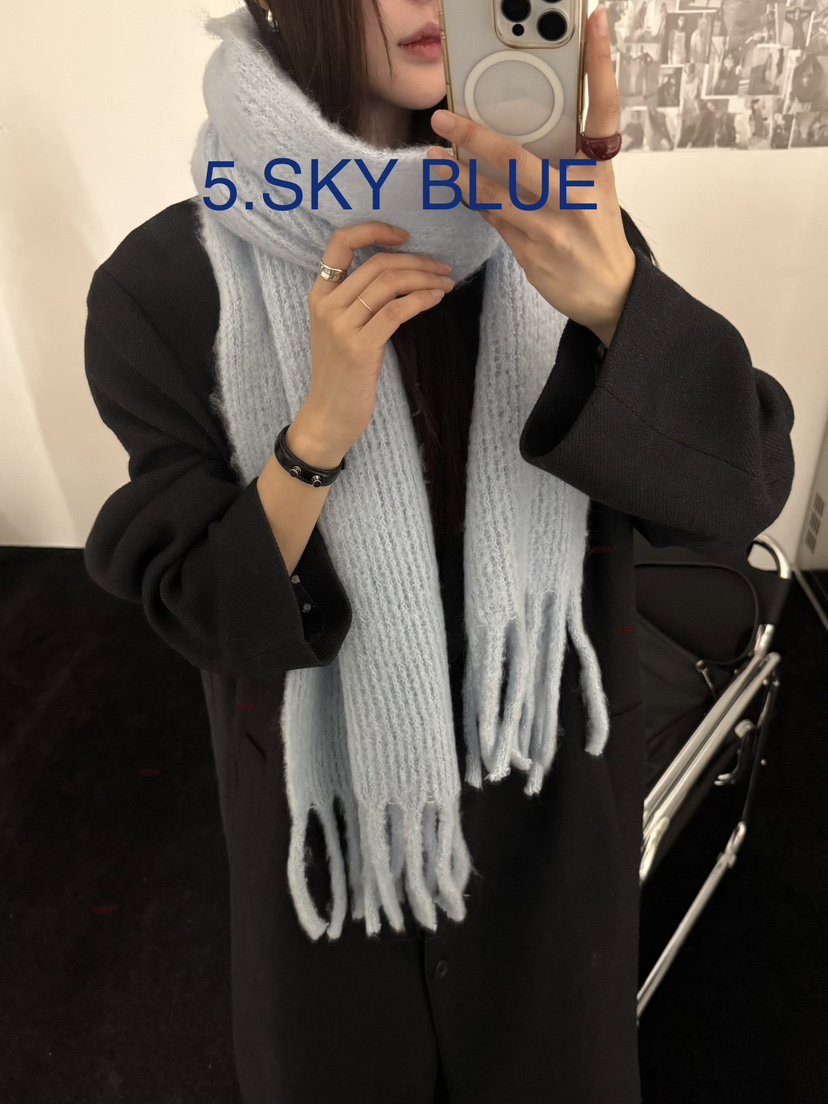 VISUAL SPACE韓國直郵㊣女士新款職業25秋冬休閑圍巾披肩圍巾VISUAL SPACE圍巾/披肩圖色5