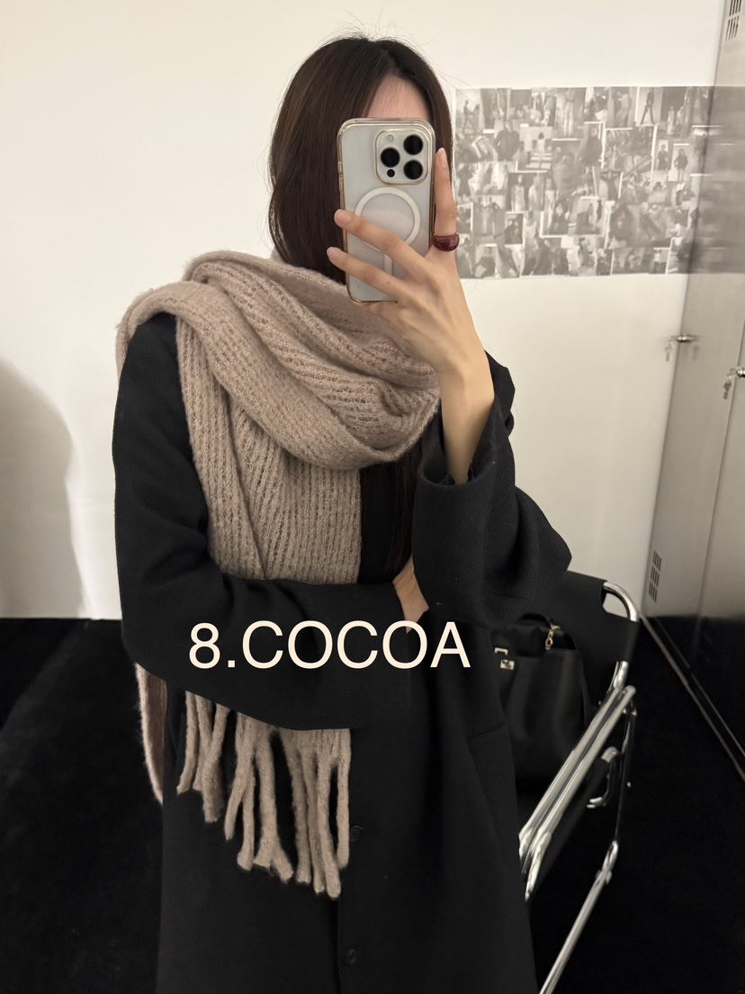 VISUAL SPACE韓國直郵㊣女士新款職業25秋冬休閑圍巾披肩圍巾VISUAL SPACE圍巾/披肩圖色8