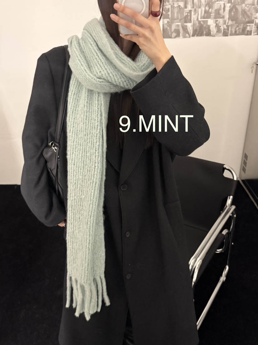 VISUAL SPACE韓國直郵㊣女士新款職業25秋冬休閑圍巾披肩圍巾VISUAL SPACE圍巾/披肩圖色9