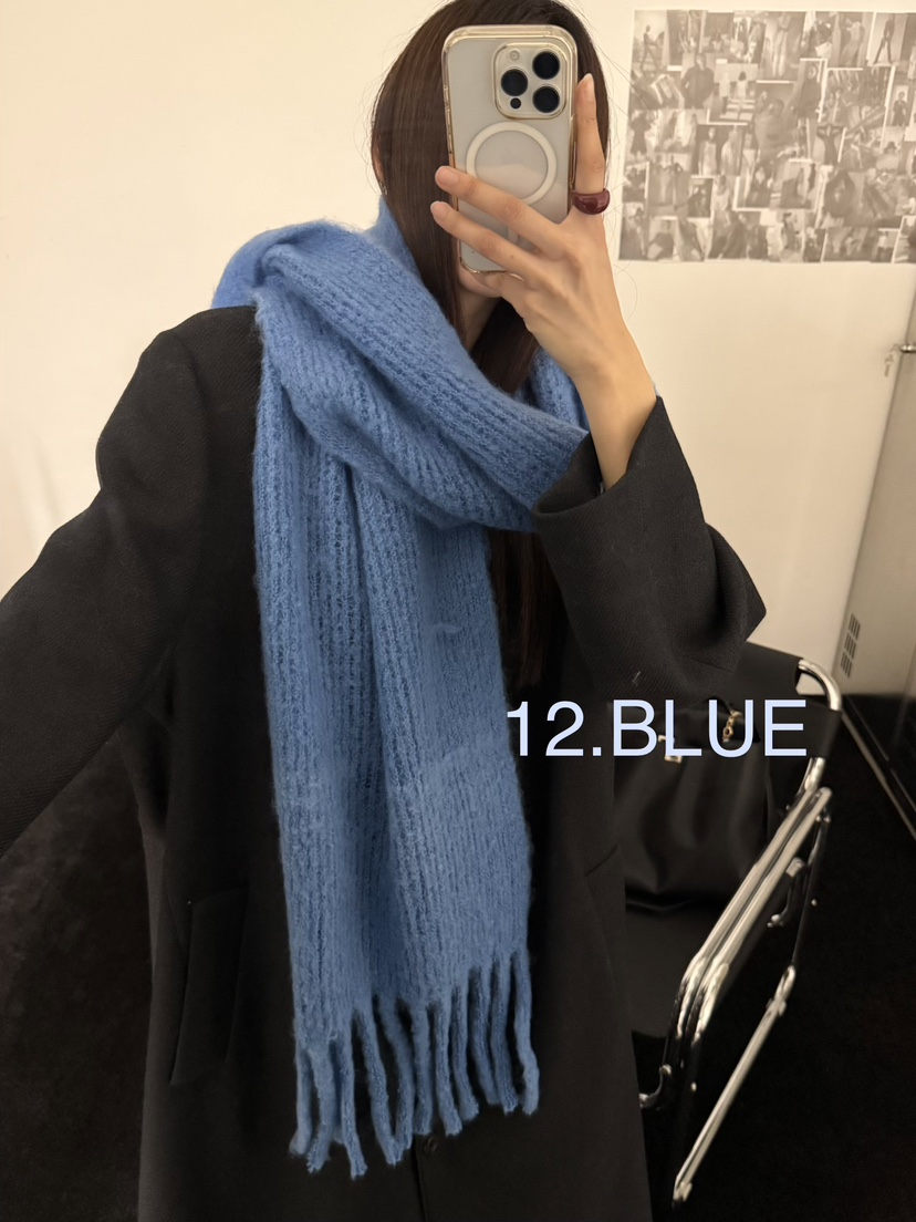 VISUAL SPACE韓國直郵㊣女士新款職業25秋冬休閑圍巾披肩圍巾VISUAL SPACE圍巾/披肩圖色12