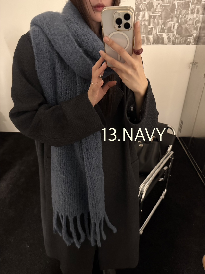 VISUAL SPACE韓國直郵㊣女士新款職業25秋冬休閑圍巾披肩圍巾VISUAL SPACE圍巾/披肩圖色13