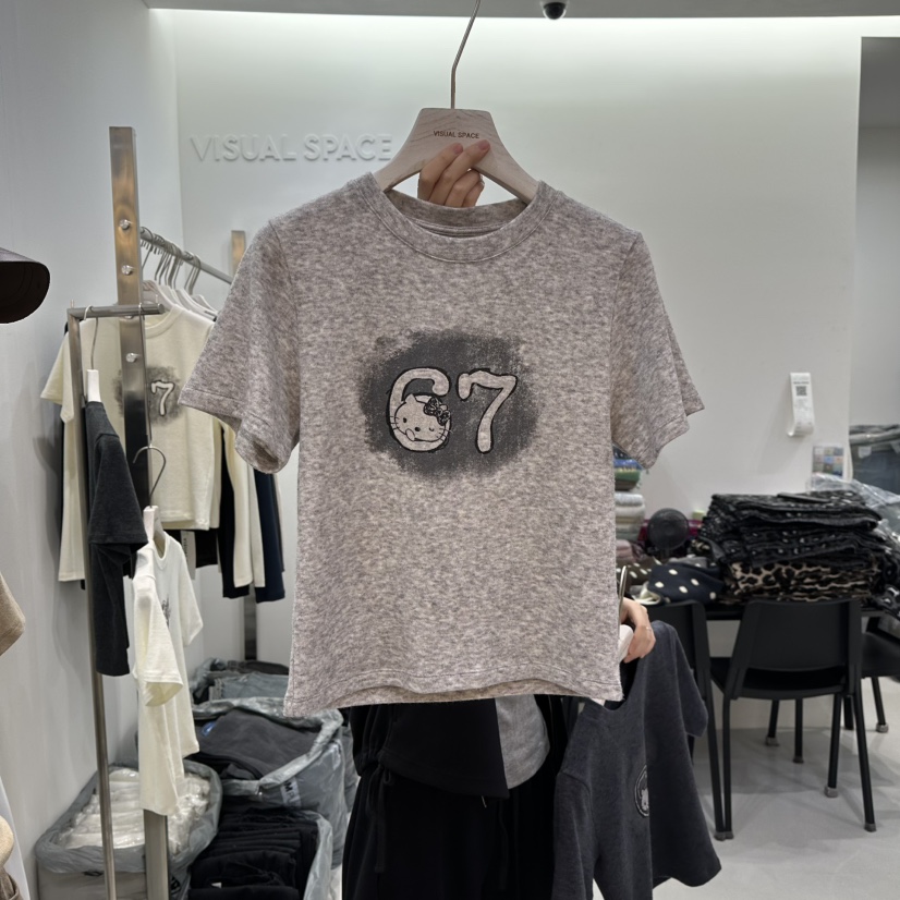 VISUAL SPACE東大門㊣直郵女士新品25秋冬職業時尚熱賣T恤VISUAL SPACET恤圖色2