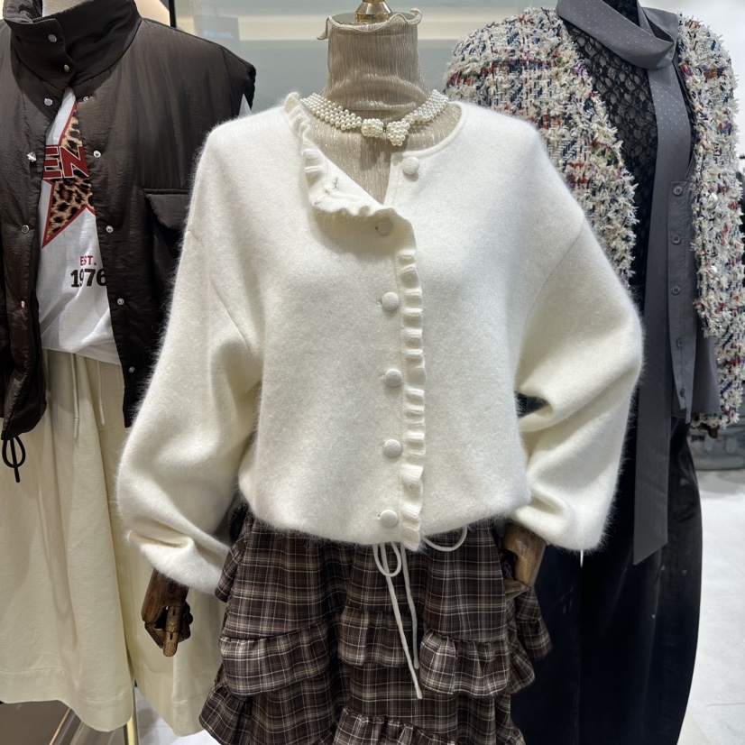 JENNY 1976東大門㊣代購女士新品時尚針織衫不含內搭不含項鏈安哥拉JENNY 1976針織衫