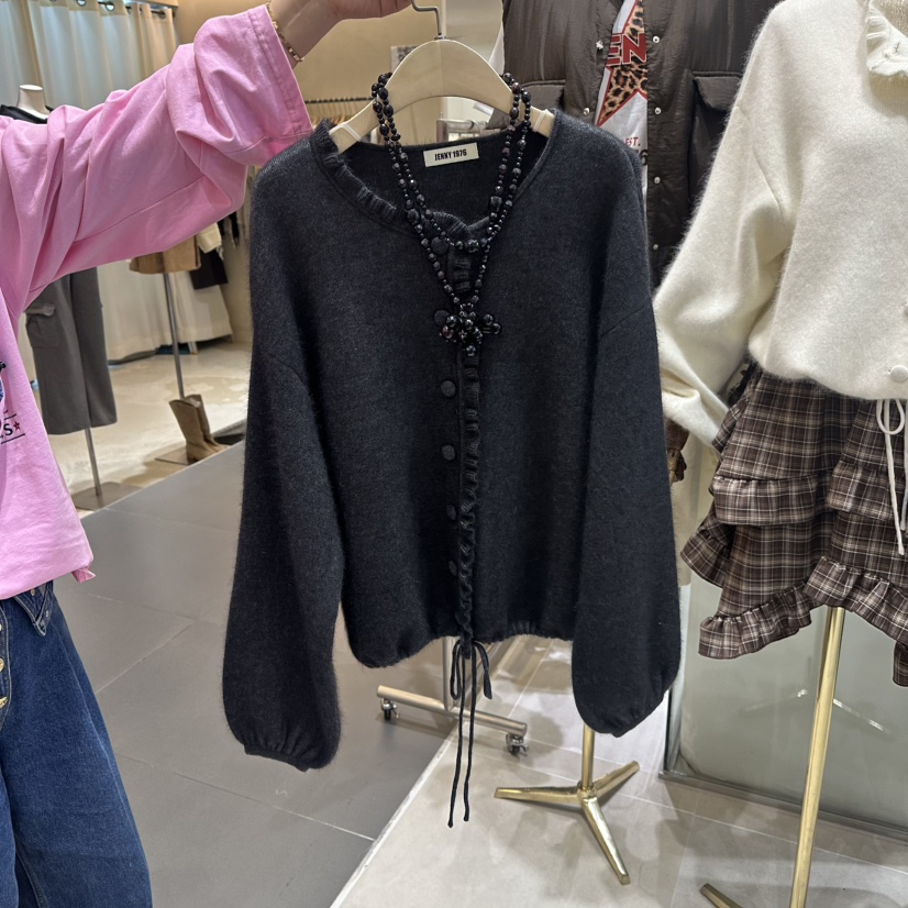 JENNY 1976東大門㊣代購女士新品時尚針織衫不含內搭不含項鏈安哥拉JENNY 1976針織衫圖色2