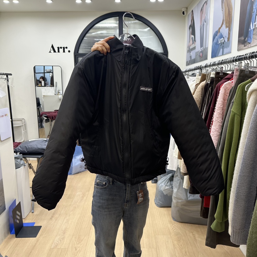 ARR韓國直郵㊣女士新品推薦人氣時尚休閑短款棉服兩面穿雙面ARR短款棉服