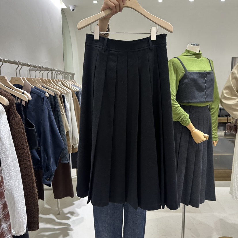 A WANT韓國代購㊣女裝新品推薦職業人氣25秋冬休閑時尚長裙A WANT長裙圖色2
