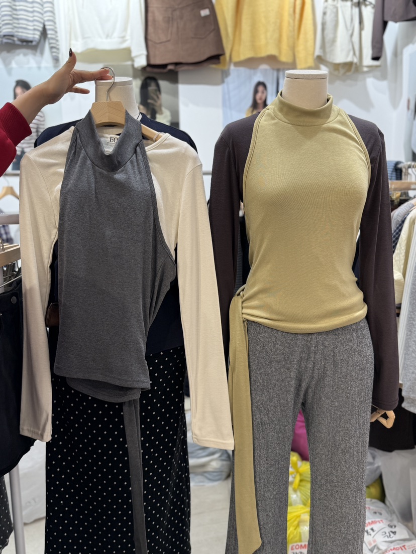 EOMPIT東大門㊣直郵女裝新品25秋冬人氣休閑時尚職業長袖T恤EOMPIT長袖T恤