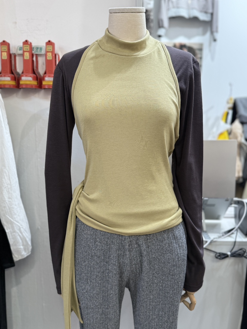 EOMPIT東大門㊣直郵女裝新品25秋冬人氣休閑時尚職業長袖T恤EOMPIT長袖T恤