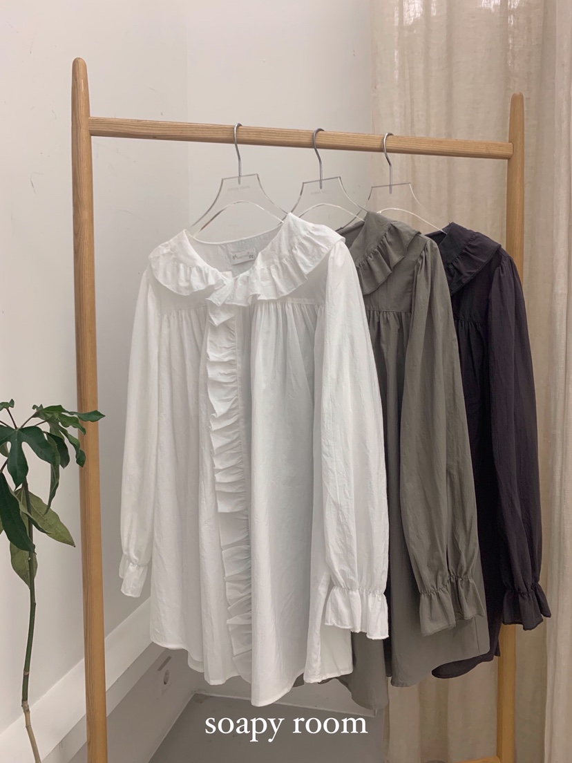 SOAPYROOM韓國直郵㊣女裝新款時尚真品推薦人氣熱賣襯衫蕾絲衫SOAPYROOM襯衫/蕾絲衫