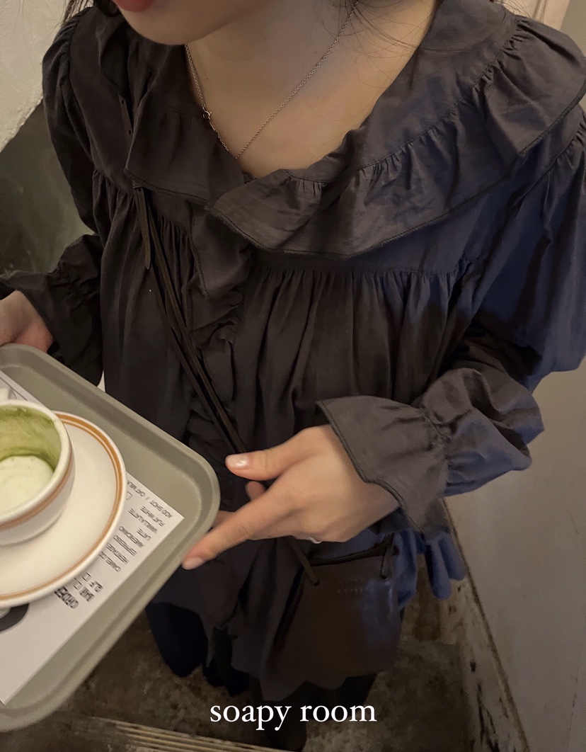 SOAPYROOM韓國直郵㊣女裝新款時尚真品推薦人氣熱賣襯衫蕾絲衫SOAPYROOM襯衫/蕾絲衫