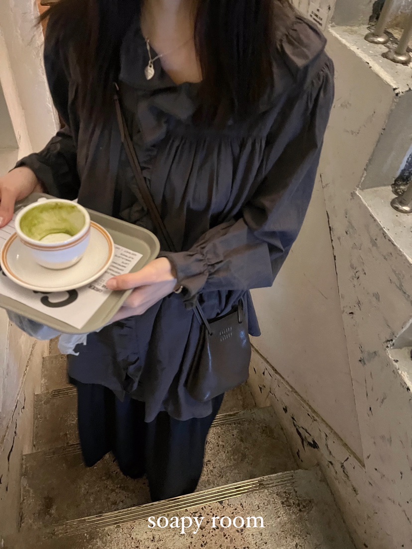 SOAPYROOM韓國直郵㊣女裝新款時尚真品推薦人氣熱賣襯衫蕾絲衫SOAPYROOM襯衫/蕾絲衫
