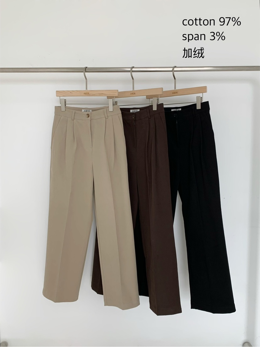 JUEDE韓國直郵㊣女士新款推薦休閑褲加絨JUEDE休閑褲