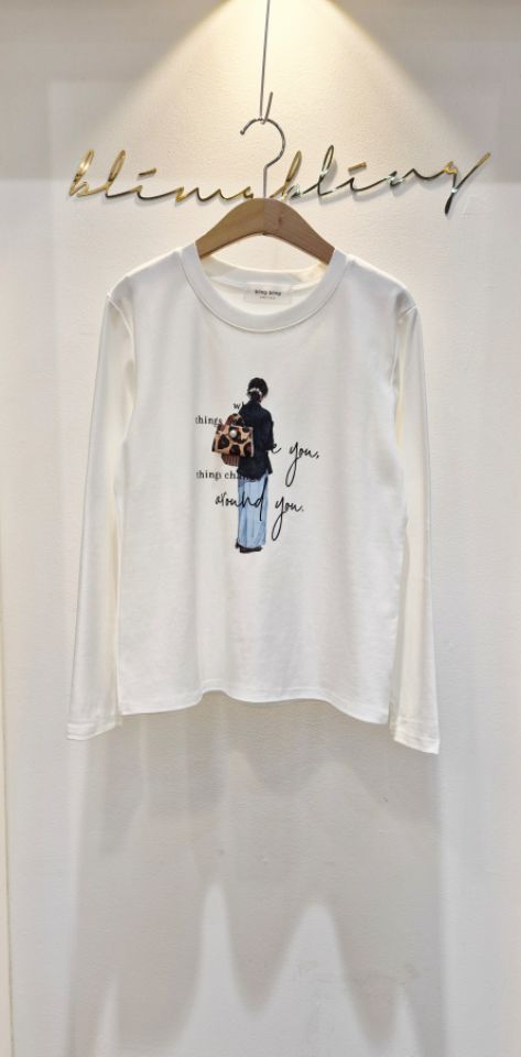 BLING BLING-S韓國代購㊣女士新品人氣25秋冬真品長袖T恤BLING BLING-S長袖T恤圖色2