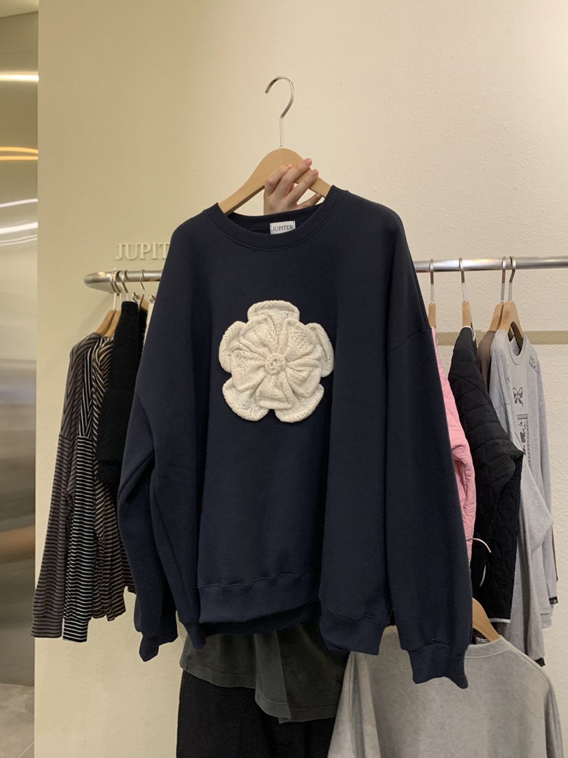 JUPITER東大門㊣直郵女士新品真品推薦時尚25秋冬休閑衛衣刺繡JUPITER衛衣圖色2