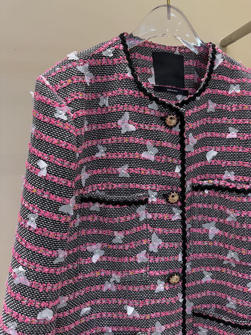 81 MARKET-L東大門㊣直郵女士新品推薦25秋冬職業夾克花呢81 MARKET-L夾克