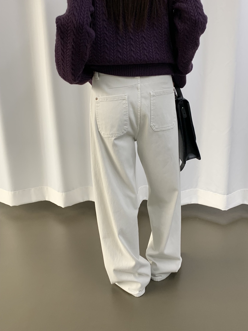 RIVER RAIN東大門㊣實拍女裝新品休閑推薦真品休閑褲奶油色RIVER RAIN休閑褲