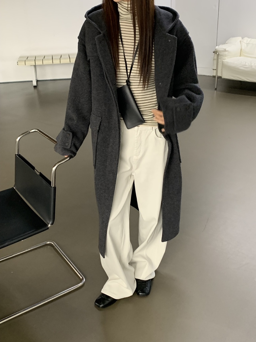 RIVER RAIN東大門㊣實拍女士新品職業推薦真品人氣中長款大衣RIVER RAIN中長款大衣