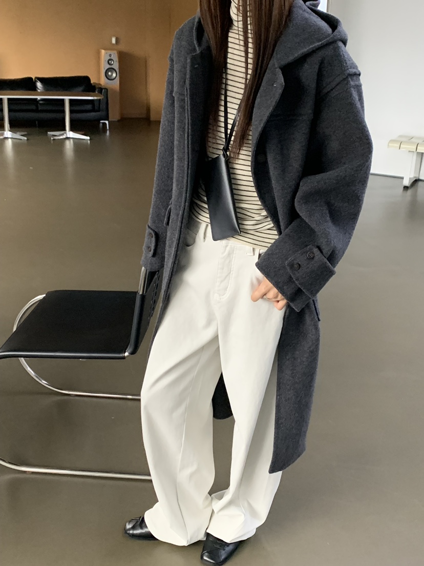 RIVER RAIN東大門㊣實拍女士新品職業推薦真品人氣中長款大衣RIVER RAIN中長款大衣