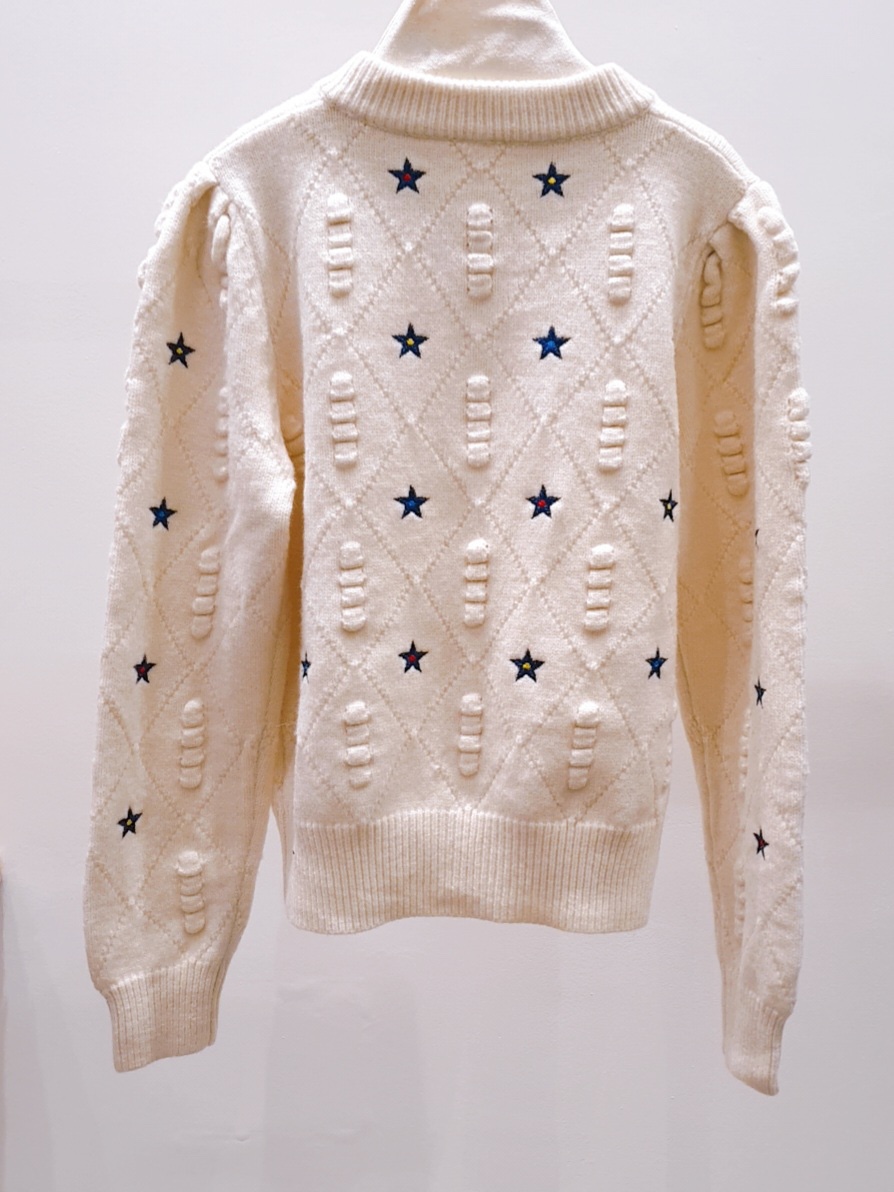 AWESOME-P東大門㊣直郵女裝新品時尚熱賣25秋冬針織衫刺繡開衫AWESOME-P針織衫