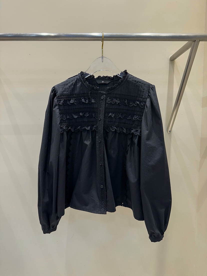 81 MARKET-L東大門㊣實拍女裝新款25秋冬時尚職業襯衫蕾絲衫81 MARKET-L襯衫/蕾絲衫圖色3